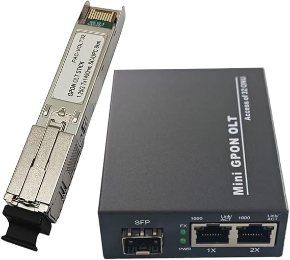 Single Port GPON OLT STICK 1 GPON 2x 1.25G Supports 32 ONU Uplink Portable Fiber for FTTH
