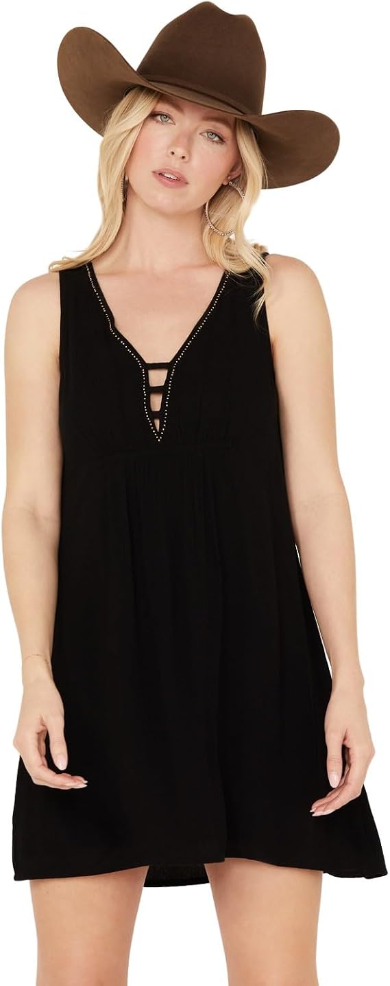 Idyllwind Women's Women's Rowan Mini Dress Black X- US