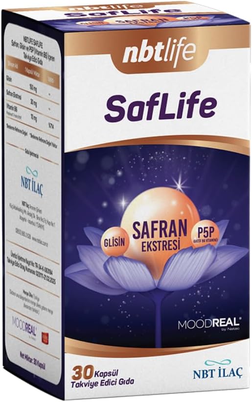 Nbt Life Saflife Kapsül, 30 Adet, Safran Ekstresi ve B6 Vitamini İçeren Takviye