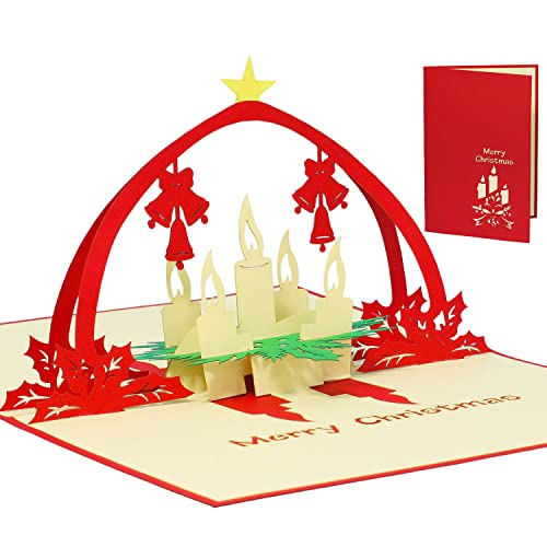 LIN PopUp 3D Greeting Cards Christmas Cards Christmas Advent Wreath # 436