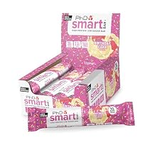 PhD Smart Bar-High Protein Low Sugar Bar, Birthday Cake, 64 g, Pack of 12