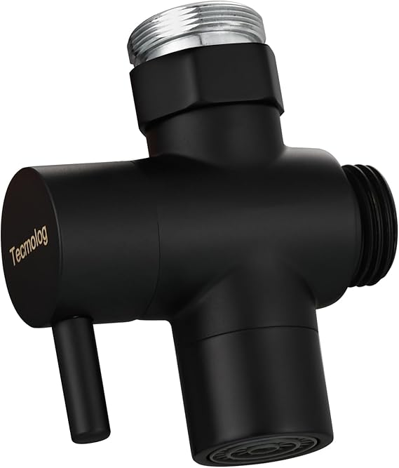 Brass Faucet Diverter Valve with Aerator and M22 to M24 Male Threaded Adapter, Black 3 Way Sink Diverter Splitter for Faucet, SBA021CB