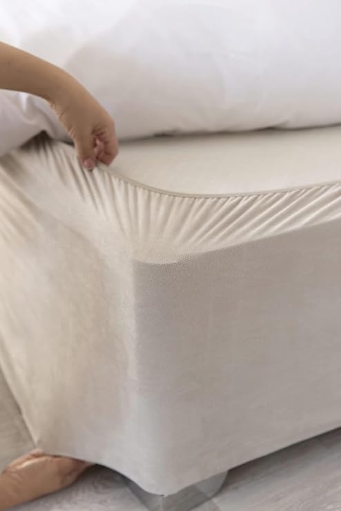Belledorm Faux Suede Box Spring Cover (Linen, Full/Full XL)