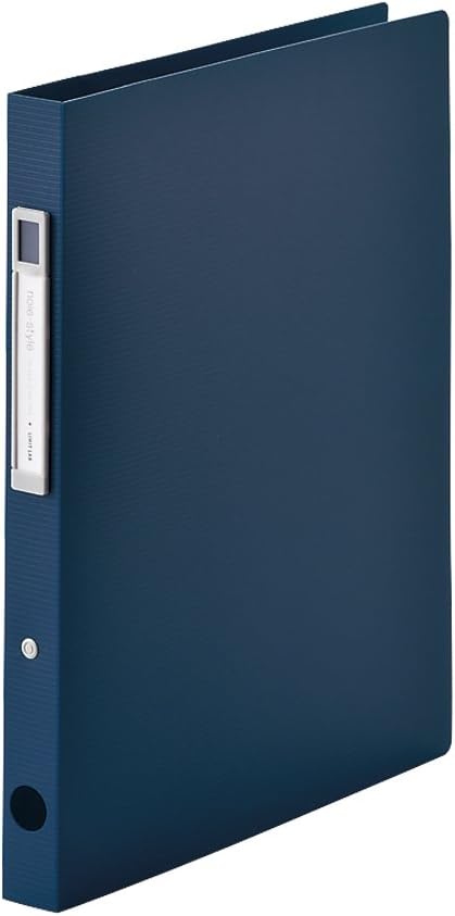 Lihit Lab F7681-11 Ring File, A4, 2 Holes, Navy