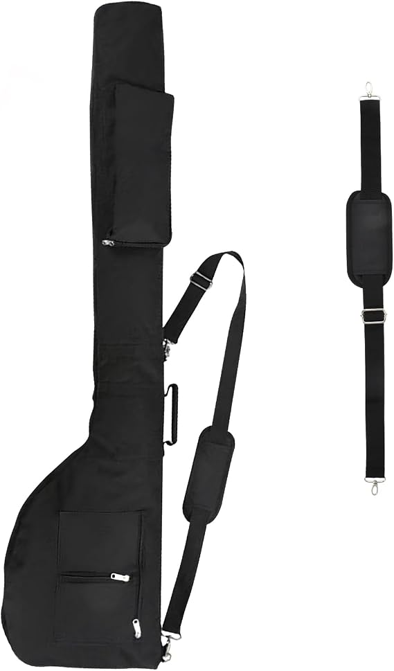 Foldable Golf Club Travel Bag, Small Lightweight Portable Golf Carry Bag Waterproof, Holds 8-10 Clubs, Golfclub Carrierbag with Zipper, GolfClub Bags with Strap and Pocket for Men Women, Black