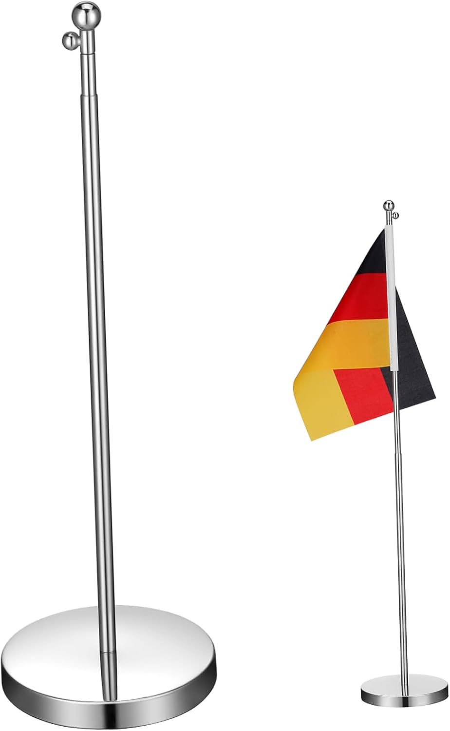 BESPORTBLE Telescopic Flagpole Made of Stainless Steel Adjustable Flag Holder for Desk and Office Robust Flag Stand for Desktop Decoration