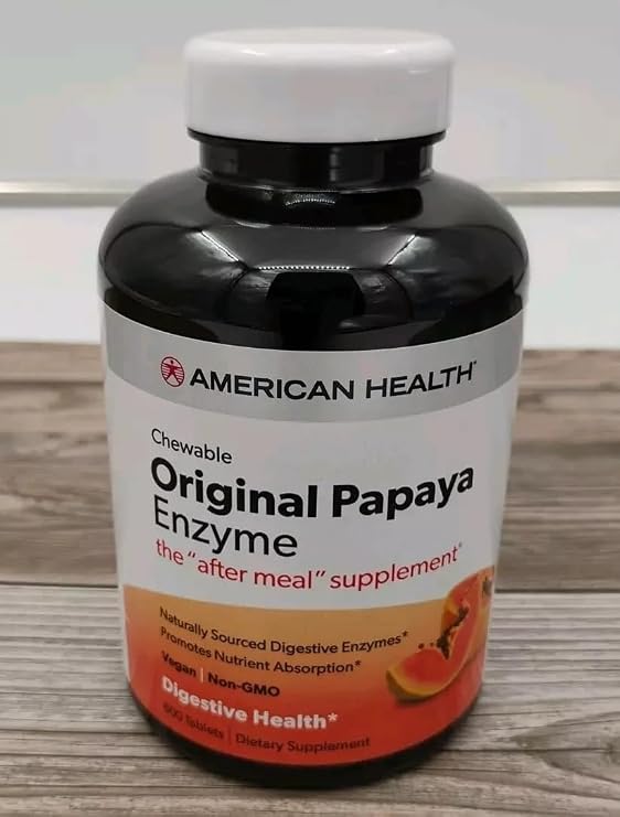 American Health, Super Papaya Enzyme Plus, 600 Count