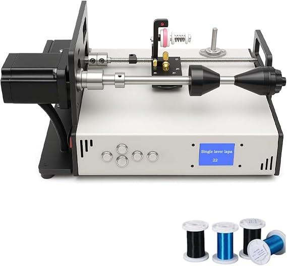 Automatic Coil Winding Machine for Industrial and Craft Applications, High-Speed 900RPM Operation, Ideal for Fishing Lines, Silk Threads, and Enameled Wire