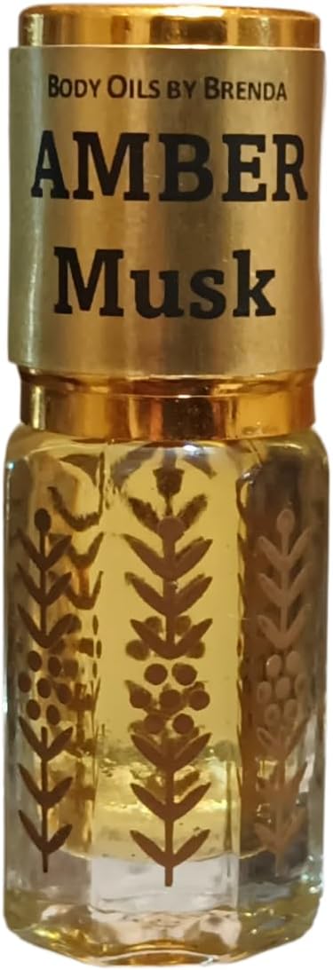 Body Oils by Brenda Amber Musk Perfumed Oil Alcohol Free Scented Oil Attar (12 ml)