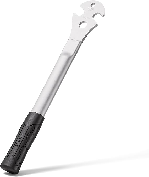 Bike Bicycle Pedal Wrench - Bicycle Pedal Removal Tool With Extra Long Handle-Pedal Spanner Double Wrench For Mountain Road Bike (Cylindrical handle)
