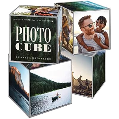 MCS 3.25x3.25 Inch Clear Plastic 6 Sided Photo Cube 4-Pack, Clear 65750