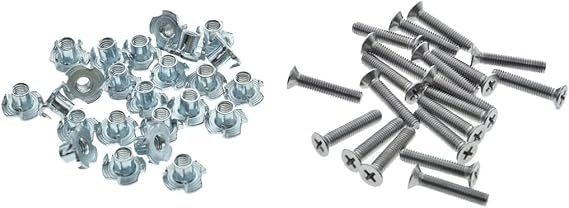 Dopro Pack of 20 Guitar AMP Handle Bolts Guitar Amplifier Handle Nuts and Screws
