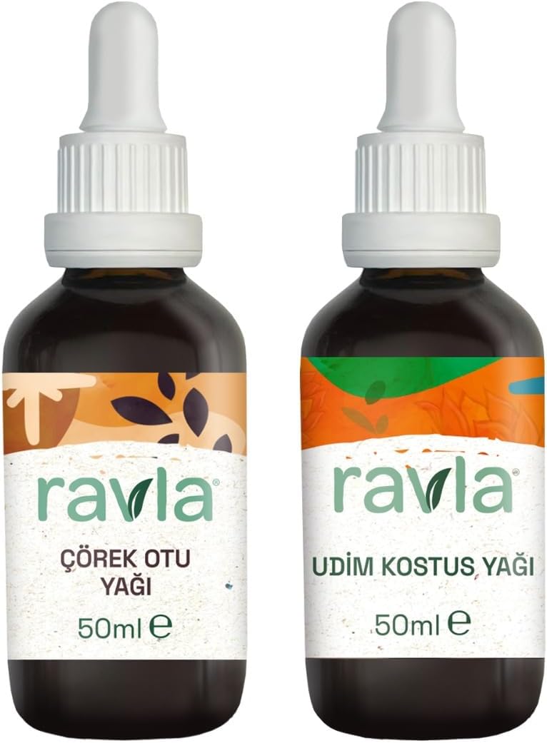 2-Piece Product - Ravla Udim Costus Oil - 50ml / Ravla Black Cumin Oil 50ml