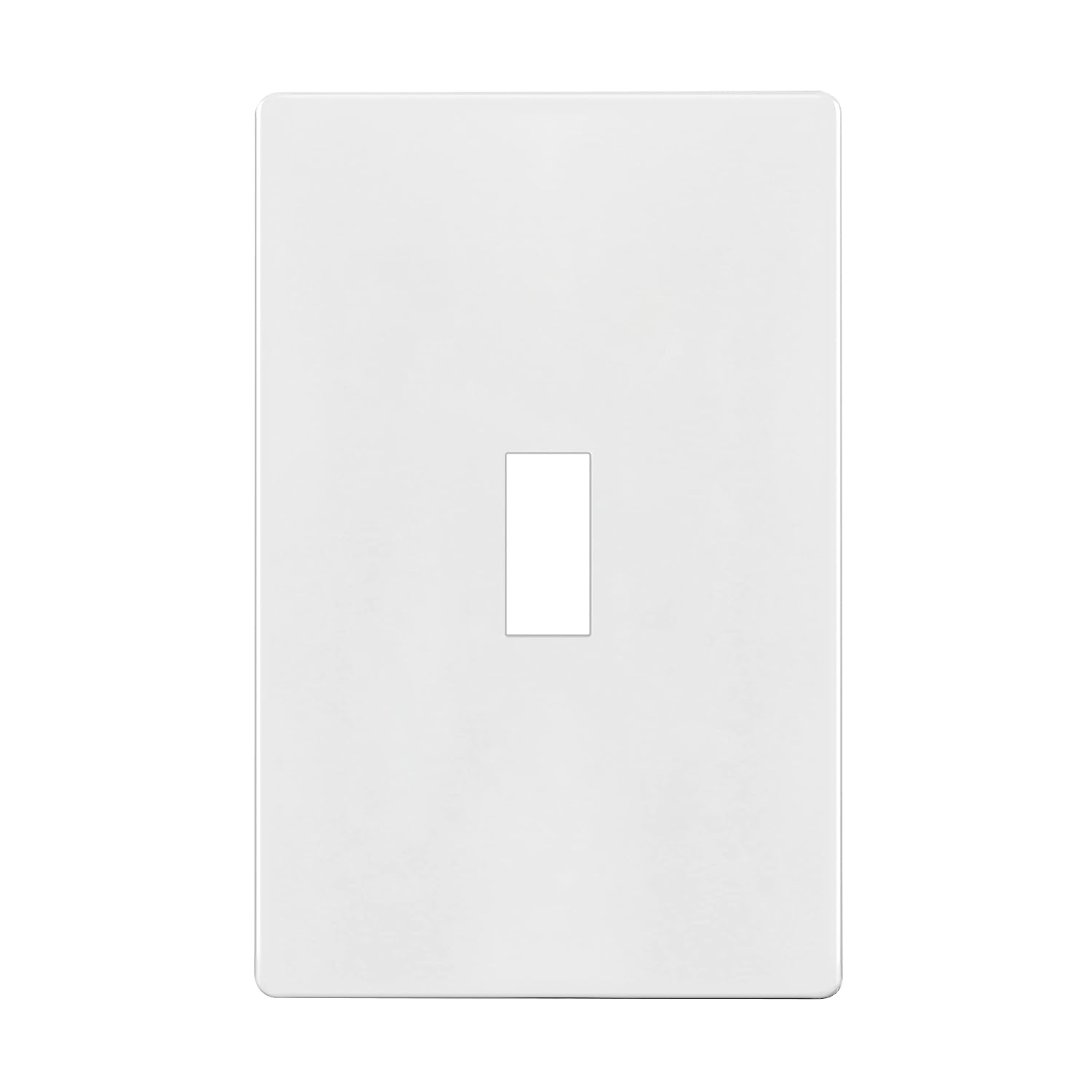 ENERLITES Screwless Toggle Switch Wall Plate, Child Safe Light Switch Cover, Standard Size 1-Gang 4.68 x 2.93, Unbreakable Polycarbonate Thermoplastic, UL Listed, SI8811-W, Glossy, White