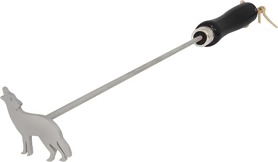 BBQ Fans Wolf Branding Iron for Steak, Buns, Wood & Leather