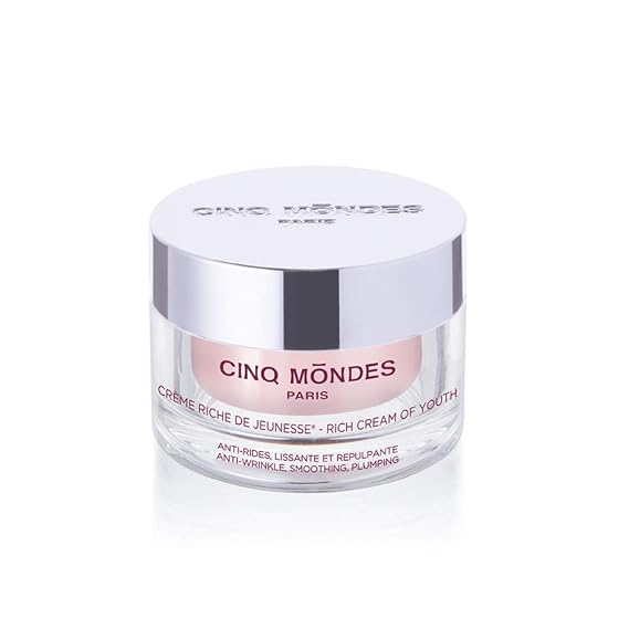 CINQ MONDES Rich Cream Of Youth -1.7oz - Moisturizing And Plumping Facial Cream - For A Smoother Complexion - Improves Firmness With Natural Ingredients