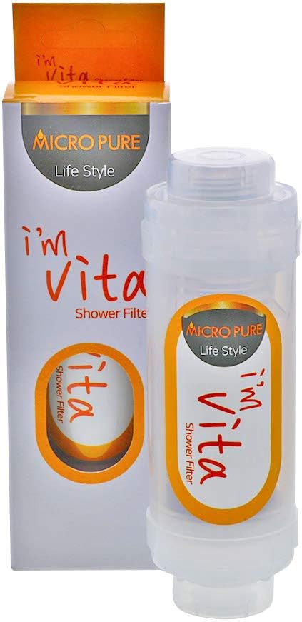 Im Vita Shower Vitamin C Replacement Filters - Hard Water Softener - Milk Fat - Universal Shower System - Helps Dry Skin - Lavender (1 Pack)
