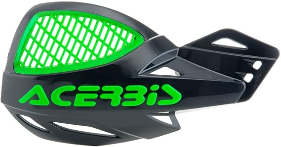 Acerbis - 2072671043 - Black/Green Vented Uniko Handguards