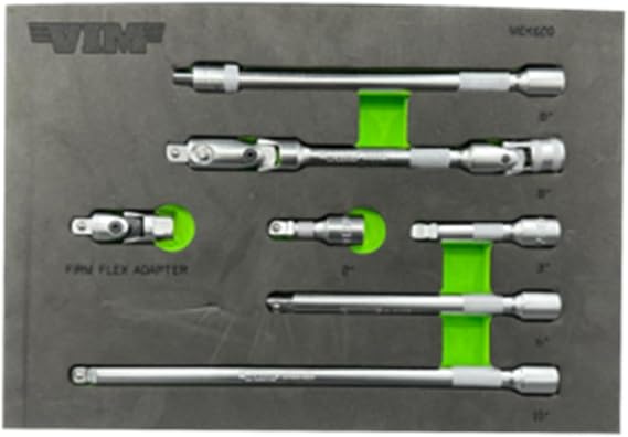 VIM Tools 7 Piece 3/8 Inch Drive Master Extension Kit
