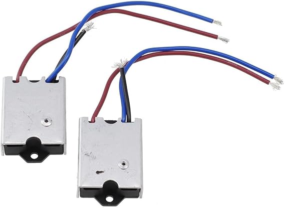 2-Pack Soft Start Module for Electric Power Tools, 125V-250V 24A Smooth Starter Controller Reduces Inrush Current for Brushed Motors, Black