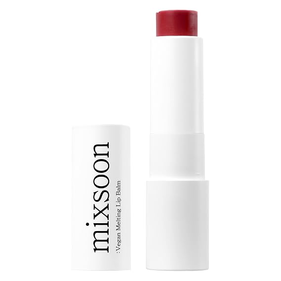 mixsoon Vegan Melting Lip Balm (Dry rose) -Shea Butter Moisturizing and Softening Chapped Lips Care, Vegan Formula with Shea Butter 4.1g / 0.13 fl. oz. Korean Glass Skin Care