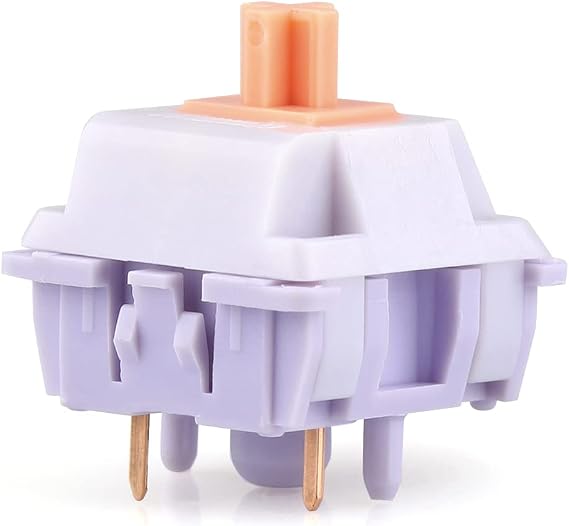 EPOMAKER Wisteria Tactile Mechanical Keyboard Switches Set, 5 Pin Factory Lubed 30 Pieces Switch, with POM PTFE Stem, 20.4mm Spring, Compatible with MX Keycaps for Gaming Keyboard DIY