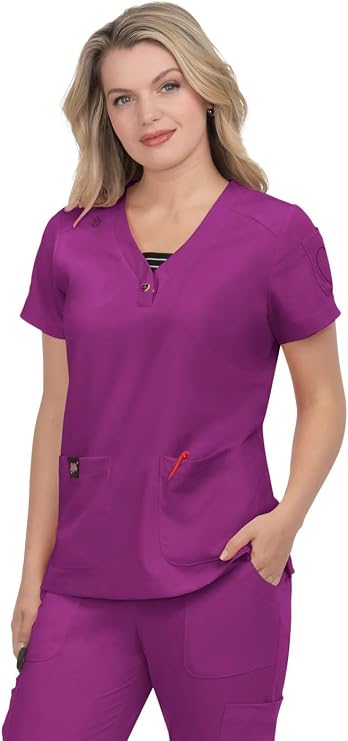 KOI Betsey Johnson Kennedia Women's 3-Pocket Scrub Top
