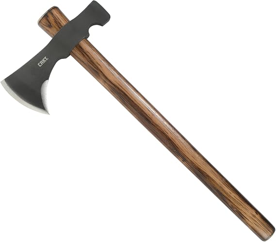 CRKT Black Woods Chogan T-Hawk Outdoor Tomahawk, Black, 2730KS