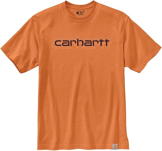 Carhartt Mens Loose Fit Heavyweight Short-Sleeve Logo Graphic T-Shirt 105709
