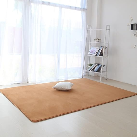Drum Rug Drum Mat, Sound Insulation Pad Non-Slip Floor Mat Velvet Fabric Drum Carpet Shock Absorption Mat, for Living Room Bedroom Home Decor (Color : Khaki, Size : 230x160cm)