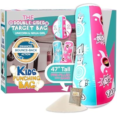 INFLATABLE DUDES Target Bags -Kids Punching Bag | Already Filled with Sand| Bop Bag | Premium Inflatable Toy | Punching Bag for Kids | Enhanced Bounce-Back Action! | Indoor Outdoor -Party Games