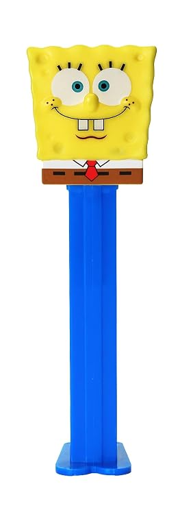 PEZ Spongebob Candy Dispenser | Smiling Spongebob PEZ Candy Dispenser With Candies Refills | Party Favors, Grab Bags