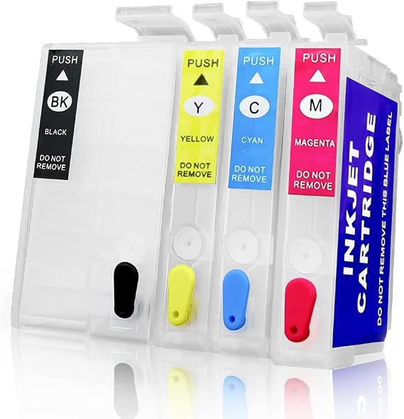 Sublimation Empty Ink Cartridges - 50ml Black, 20ml Color - Compatible with WF-3620/WF-3640/WF-7610/WF-7620/WF-7710/WF-7720/WF-7210 (NA) -Smooth Ink Supply, Easy to Instal