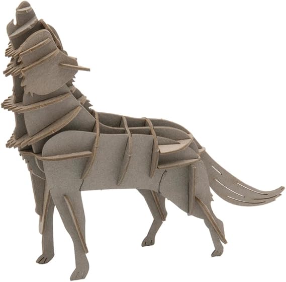Fridolin 3D Paper Model, Wolf, 11 x 9.5 cm