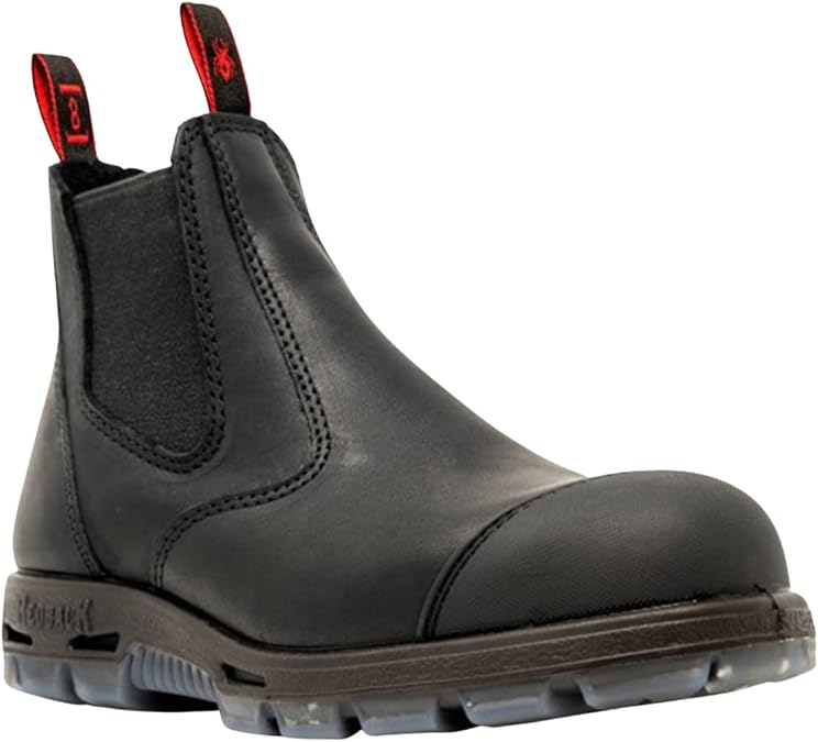 Redback Men's Boot Men'S Easy Escape Pull-On Chelsea Steel Toe - USBBKSC 9 D(M) US