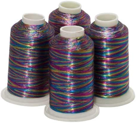 New ThreadNanny 4 Multi-Color Metallic Machine Embroidery Thread Cones