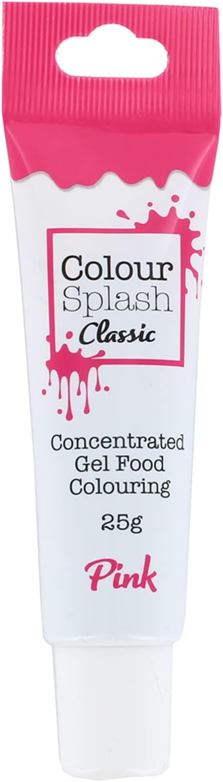 Colour Splash Food Colouring Gel | Pink - 25g Tube | Highly Concentrated, Easy To Use Tube, Food Safe. Ideal For Icing, Buttercream, Sugar Paste, Fondant, Cake Mix, Edible