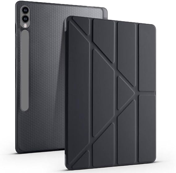 Samsung Galaxy Tab S10 Ultra X920 Smart Case Black with Stand with 14.6 Inch Foldable Pen Holder