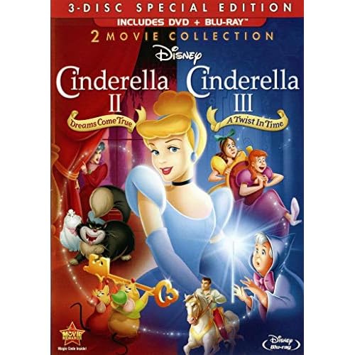 Cinderella II: Dreams Come True & Cinderella III: A Twist In Time (Three-Disc Blu-ray/DVD Combo in DVD Packaging)