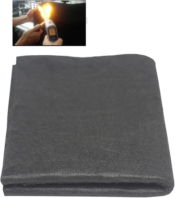 High Temp 18" X 24" X 1/8" Carbon Fiber Welding Blanket Protect Work Area from Sparks & Splatte (18 x 24 inches)