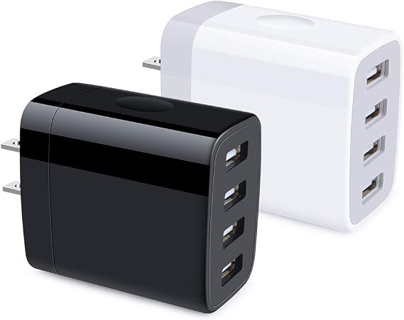 Multiple USB Wall Charger,4-Multi Port USB Charger 4.8A Fast Charging Block