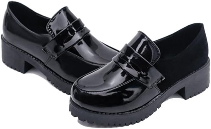 Women's Loafer Shoes Low Top Japanese Students Maid Uniform Dress Oxford Shoes