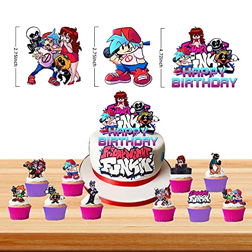 11pc the Friday Night Funkin Cake Topper Cupcake Toppers cake decoration for boys