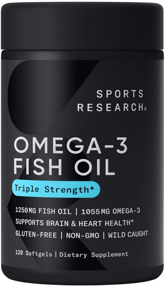 Sports Research Omega-3 Fish Oil, Triple Strength, 30 Softgels