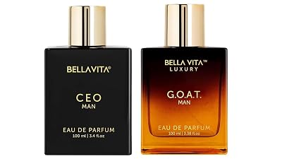 Bella.Vita Luxury Ceo Man Liquid Eau De Parfum G.O.A.T Man Eau De Parfum With Bergamot Patchouli & Vetiverpremium Long Lasting Spicy & Woody Fragrance For Men 100 Ml,Brown