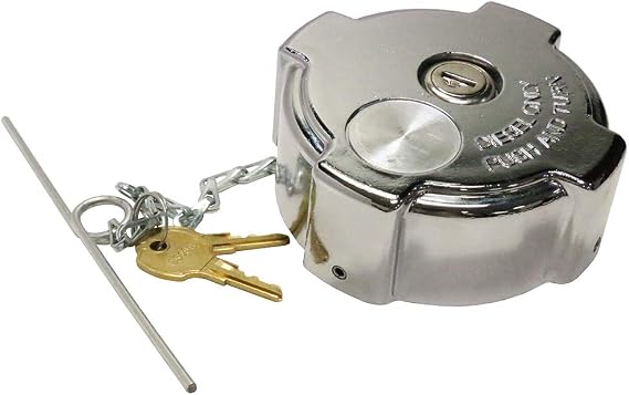 Chrome Locking Fuel Cap for Freightliner Trucks