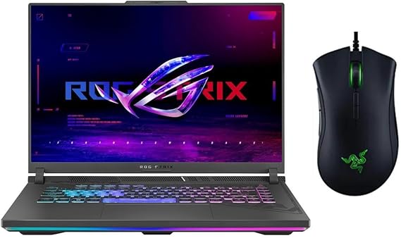 ASUS ROG Strix G16 Gaming Laptop |16 WUXGA 165Hz Display | Intel Core i7-13650HX | NVIDIA GeForce RTX 4060 | Backlit | Black| 64GB RAM DDR5 | 1024GB SSD | Windows 11 Home |Bundle with Gaming Mouse