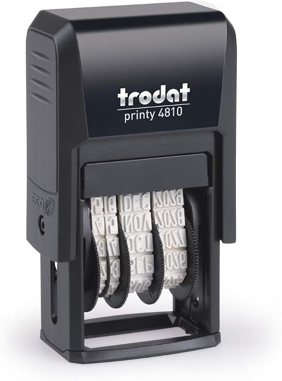New Trodat Printy 4810 Self Inking Small Date Stamps Blue Ink