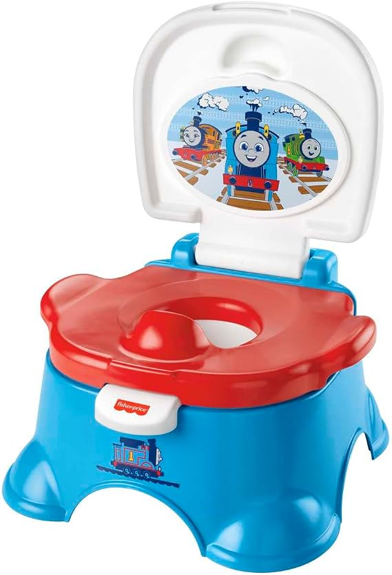 Fisher-Price Thomas & Friends 3-in-1 Toddler Potty Training Toilet and Step Stool with Music Sounds and Removable Seat Ring, HLV82