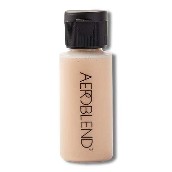 AEROBLEND Airbrush Foundation Makeup: Professional, Water-Based, Buildable, Long-wearing, For all skin types, 1 oz (O40)